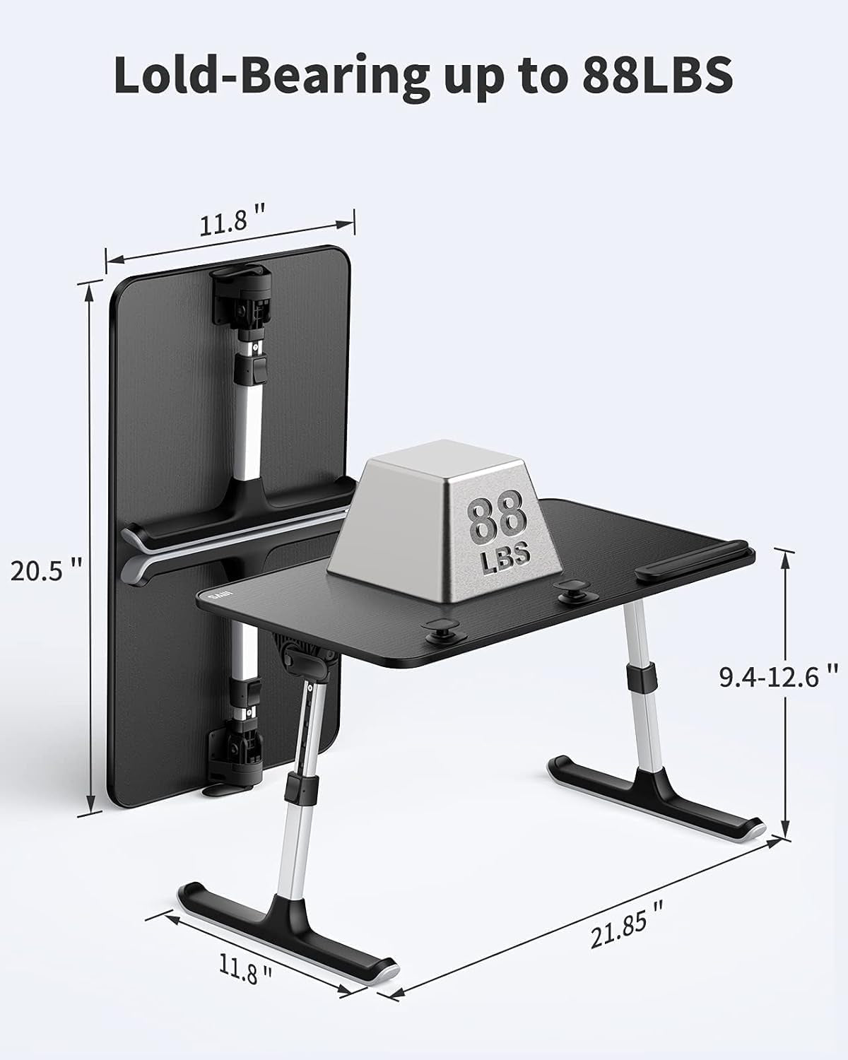 Laptop Desk for Bed,  Height & Angle Adjustable Laptop Stand for Bed,