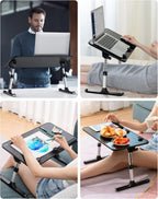 Laptop Desk for Bed,  Height & Angle Adjustable Laptop Stand for Bed,