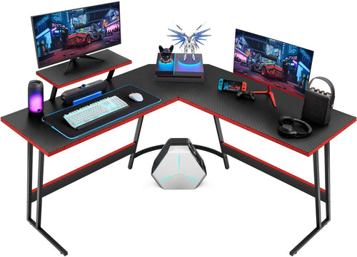 L Shaped Gaming Desk Computer Corner Desk PC Gaming Desk Table with