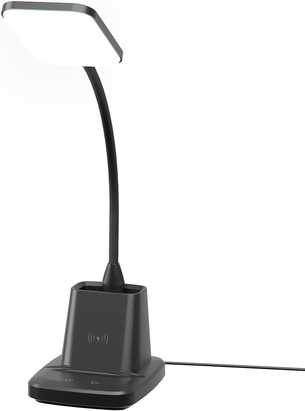 Desk Lamp, LED Desk Lamps for Home Office, Wireless Charger Small Desk
