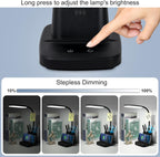 Desk Lamp, LED Desk Lamps for Home Office, Wireless Charger Small Desk