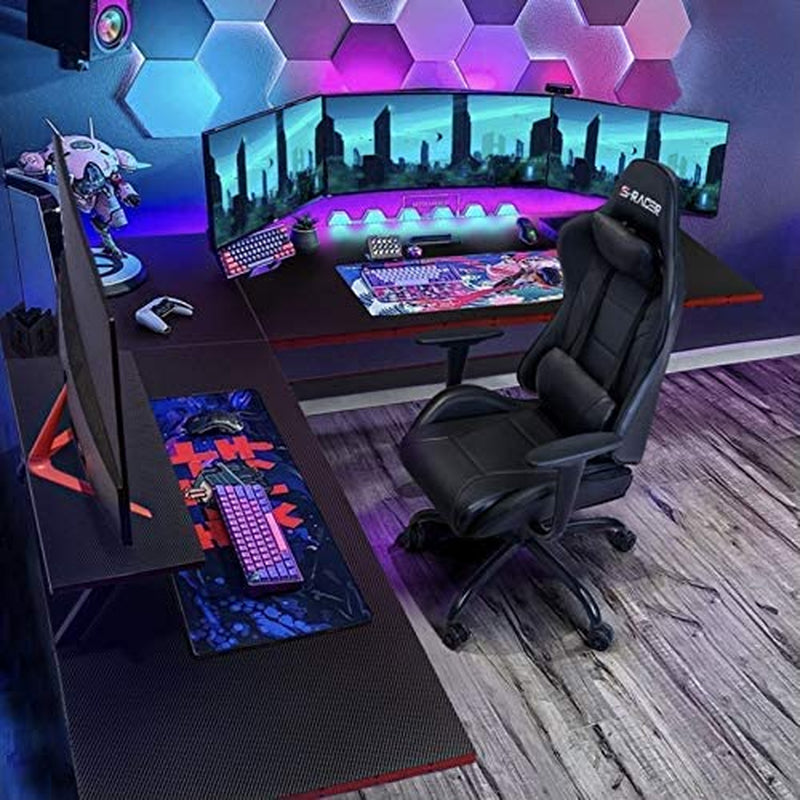 L Shaped Gaming Desk Computer Corner Desk PC Gaming Desk Table with