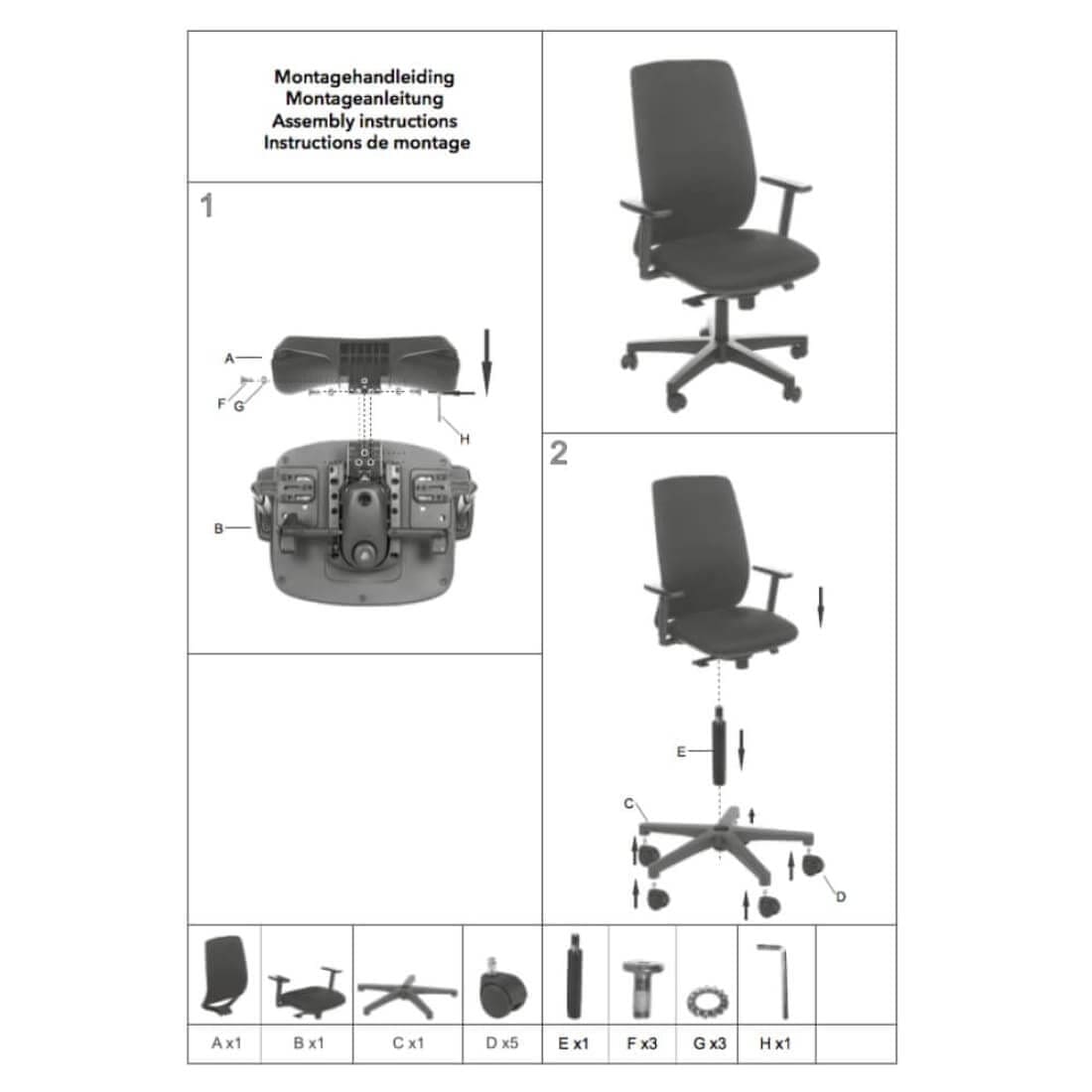 Ergonomic Office Chair 400 Comfort (N)EN 1335