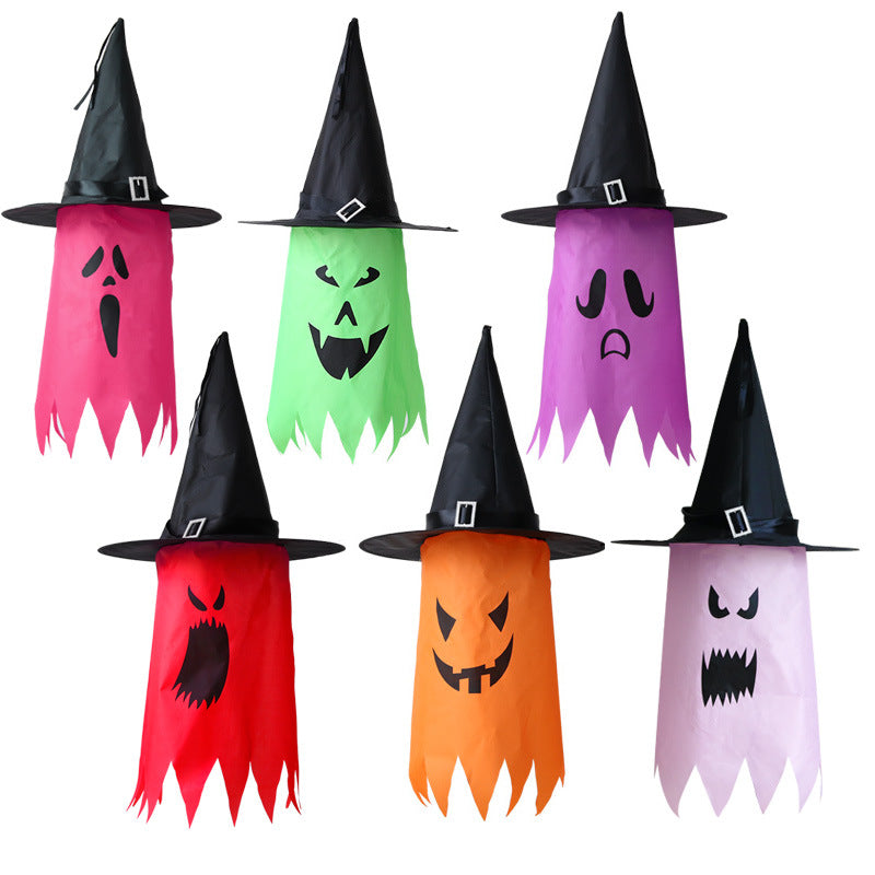 Halloween Colorful Glowing Wizard Hats Decorative Accessory
