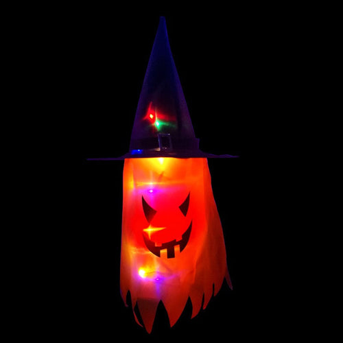 Halloween Colorful Glowing Wizard Hats Decorative Accessory