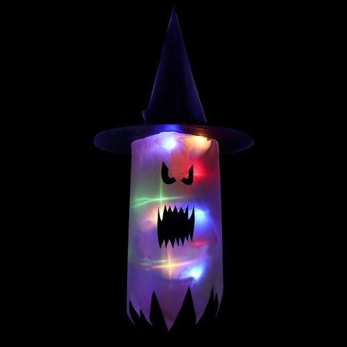 Halloween Colorful Glowing Wizard Hats Decorative Accessory
