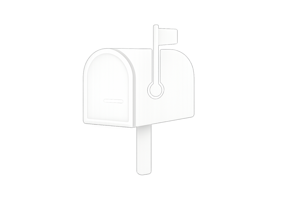 white mailbox icon
